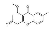 3-(methoxymethyl)-6-methyl-2-(2-oxopropyl)chromen-4-one Structure