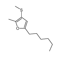 5-hexyl-2-methyl-3-methylsulfanylfuran结构式
