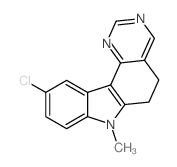 5H-Pyrimido[5,4-c]carbazole, 10-chloro-6,7-dihydro-7-methyl-结构式