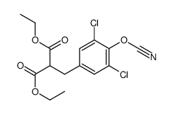 diethyl 2-[(3,5-dichloro-4-cyanatophenyl)methyl]propanedioate结构式