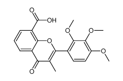 2',3',4'-trimethoxy-3-methylflavone-8-carboxylic acid Structure