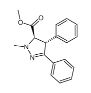 1-Methyl-3,4-diphenyl-2-pyrazolin-5-carbonsaeure-methylester结构式
