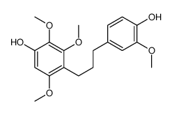4-[3-(4-hydroxy-3-methoxyphenyl)propyl]-2,3,5-trimethoxyphenol结构式