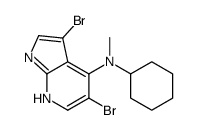 3,5-dibromo-N-cyclohexyl-N-methyl-1H-pyrrolo[2,3-b]pyridin-4-amine Structure