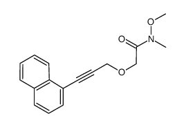 N-methyl-N-methoxy-2-{[3-(naphthalene-1-yl)prop-2-yn-1-yl]oxy}acetamide结构式