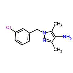 1-(3-Chlorobenzyl)-3,5-dimethyl-1H-pyrazol-4-amine结构式
