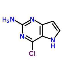 4-氯-5H-吡咯并[3,2-d]嘧啶-2-胺结构式