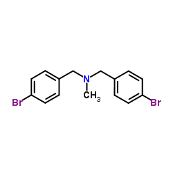 Benzenemethanamine, 4-​bromo-​N-​[(4-​bromophenyl)​methyl]​-​N-​methyl- Structure