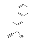(E,3S)-2-methyl-1-phenylpent-1-en-4-yn-3-ol结构式