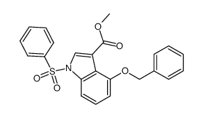 1-Benzenesulfonyl-4-benzyloxy-1H-indole-3-carboxylic acid methyl ester结构式