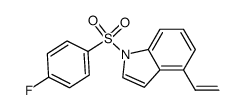 1-[(4-fluorophenyl)sulfonyl]-4-vinyl-1H-indole Structure