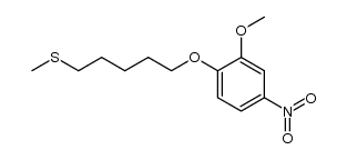 1-(2-Methoxy-4-nitro-phenoxy)-5-methylthio-pentan结构式
