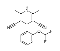 2,6-Dimethyl-3,5-dicyano-4-(2-difluoromethoxyphenyl)-1,4-dihydropyridine Structure