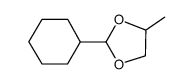 cyclohexanecarbaldehyde propylene glycol acetal Structure
