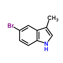 5-溴-3-甲基吲哚结构式