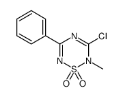 3-chloro-2-methyl-5-phenyl-1,2,4,6-thiatriazine 1,1-dioxide结构式