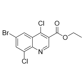 6-溴-4,8-二氯喹啉-3-羧酸乙酯结构式