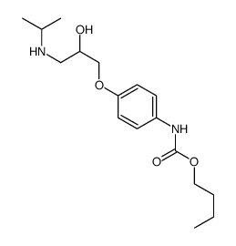 butyl N-[4-[2-hydroxy-3-(propan-2-ylamino)propoxy]phenyl]carbamate结构式