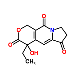 4-乙基-7,8-二氢-4-羟基-1H-吡喃并[3,4-F]吲嗪-3,6,10(4H)-三酮结构式