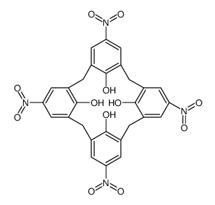 5,11,17,23-Tetranitro-25,26,27,28-tetrahydroxypentacyclo[19.3.1.13,7.19,13.115,19]octacosa-1(25),3,5,7(28),9,11,13(27),15,17,19(26),21,23-dodecaene Structure