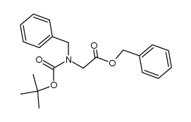 benzyl N-benzyl-N-[(tert-butoxy)carbonyl]glycinate结构式