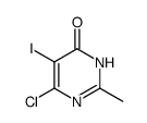 6-chloro-5-iodo-2-methylpyrimidin-4-ol Structure