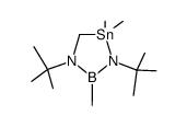 1,3-di-t-butyl-2,4,4-trimethyl-1,3-diaza-4-stanna-2-borolidine Structure