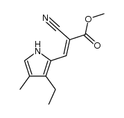 methyl (E)-2-cyano-3-(3-ethyl-4-methyl-2-pyrrolyl)-propenoate Structure