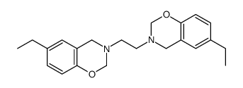 6-ethyl-3-[2-(6-ethyl-2,4-dihydro-1,3-benzoxazin-3-yl)ethyl]-2,4-dihydro-1,3-benzoxazine结构式