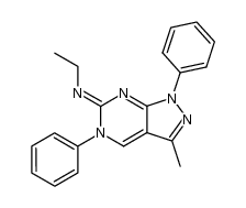 N-(3-methyl-1,5-diphenyl-1H-pyrazolo[3,4-d]pyrimidin-6(5H)-ylidene)ethanamine Structure