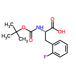 Boc-D-phe(3-F)-OH structure