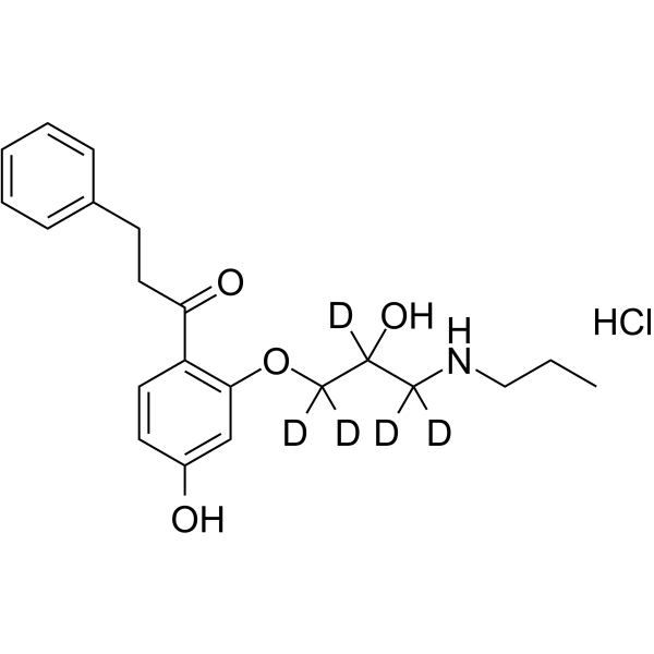 4-Hydroxy Propafenone-d5 hydrochloride结构式