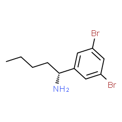 (1R)-1-(3,5-DIBROMOPHENYL)PENTYLAMINE结构式