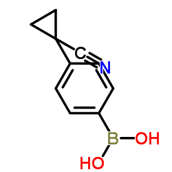 (4-(1-氰基环丙基)苯基)硼酸结构式