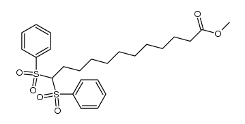 methyl 12,12-bis(phenylsulfonyl)dodecanoate结构式
