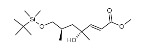 (4R,6R,2E)-methyl 7-(dimethyl-t-butylsiloxy)-4-hydroxy-4,6-dimethylhept-2-enoate结构式