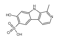 7-hydroxy-1-methyl-9H-β-carboline-6-sulfonic acid结构式