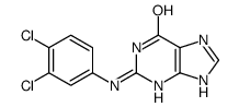 2-(3,4-dichloroanilino)-3,7-dihydropurin-6-one结构式