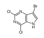 7-bromo-2,4-dichloro-5H-pyrrolo[3,2-d]pyrimidine Structure