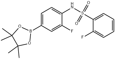 Pinacol 3-fluoro-4-(2-fluorophenylsulfonamido) phenylboronic acid Structure
