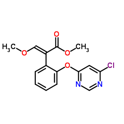 (E)-2-[2-(6-氯嘧啶-4-基氧)苯基]-3-甲氧基丙烯酸甲酯结构式