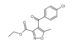 Ethyl 4-(4-chlorobenzoyl)-5-methylisoxazole-3-carboxylate Structure