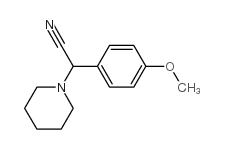 1-Piperidineacetonitrile,a-(4-methoxyphenyl)- Structure