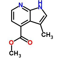 3-甲基-1H-吡咯并[2,3-b]吡啶-4-羧酸甲酯结构式