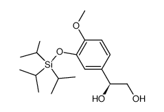 (S)-1-(4-methoxy-3-((triisopropylsilyl)oxy)phenyl)ethane-1,2-diol Structure