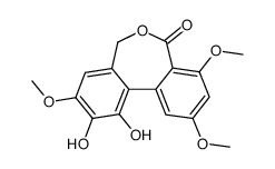 10,11-dihydroxy-2,4,9-trimethoxy-7H-dibenzo[c,e]oxepin-5-one结构式