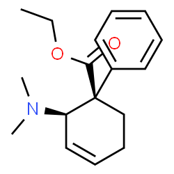 ethyl cis-2-(dimethylamino)-1-phenylcyclohex-3-ene-1-carboxylate结构式