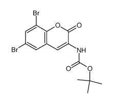 tert-butyl (6,8-dibromo-2-oxo-2H-chromen-3-yl)carbamate结构式