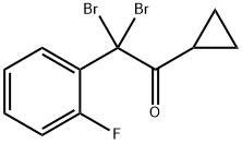 2,2-dibromo-1-cyclopropyl-2-(2-fluorophenyl)ethanone Structure