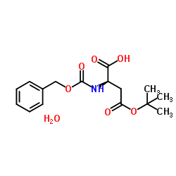 (R)-2-(((Benzyloxy)carbonyl)amino)-4-(tert-butoxy)-4-oxobutanoicacidhydrate结构式